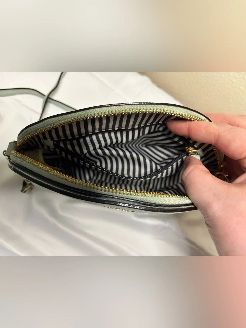kate spade Perry Saffiano Leather Dome Crossbody